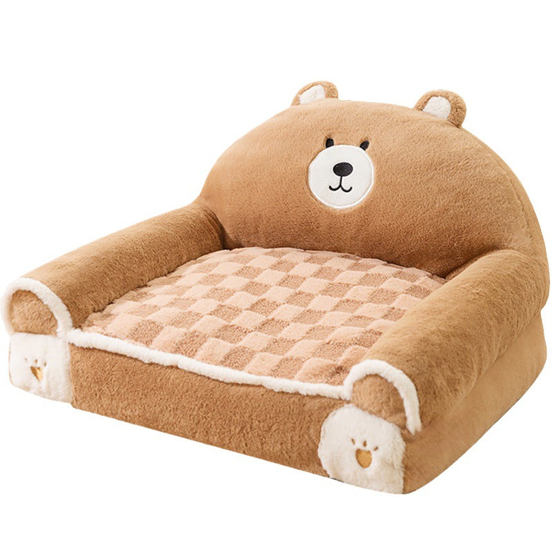 Süßes Teddy/Lila Lamm Bett für Haustiere